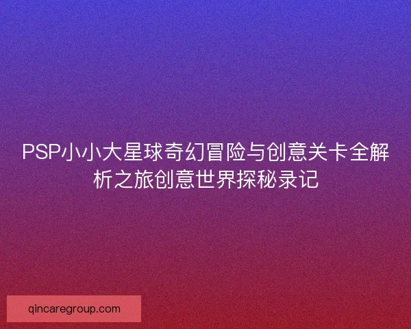 PSP小小大星球奇幻冒险与创意关卡全解析之旅创意世界探秘录记