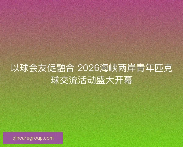 以球会友促融合 2026海峡两岸青年匹克球交流活动盛大开幕