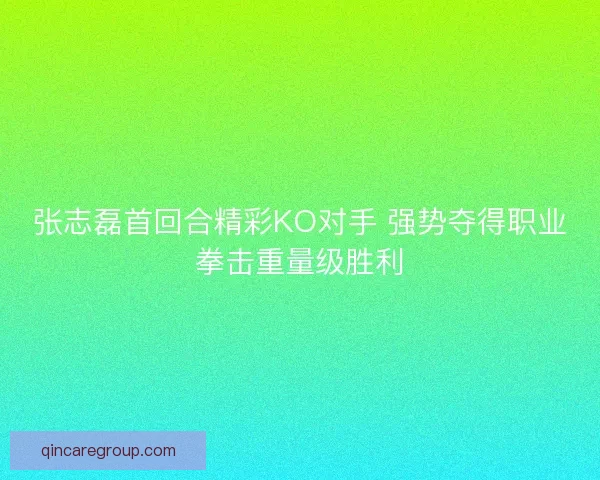 张志磊首回合精彩KO对手 强势夺得职业拳击重量级胜利